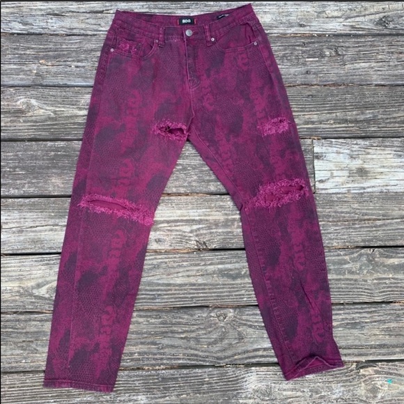 BDG Other - BDG by Urban Outfitters | Red/black destroyed jean